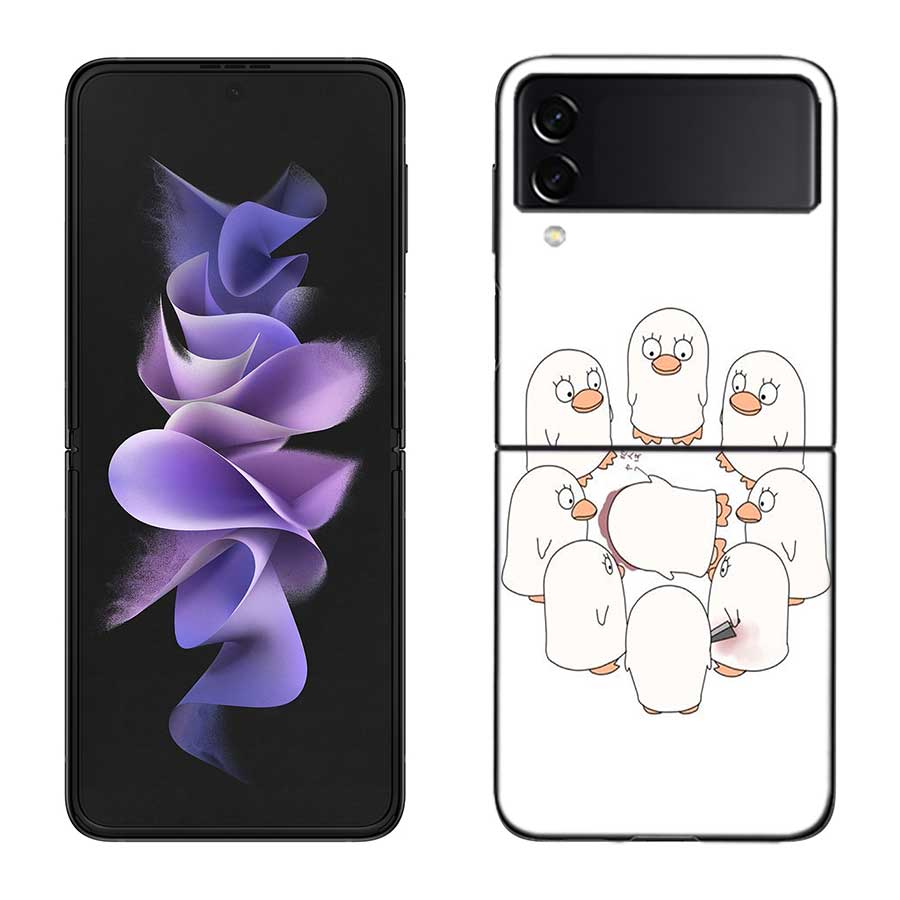 Anime Gintama Mr. Raindrop Phone Case For Samsung Z Flip 7 6 5G Galaxy Z Flip 5 4 3 Black Hard Cell Cover Luxury PC Shell Coque
