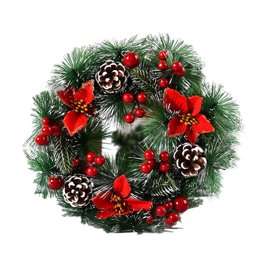 30CM Christmas Door Wreath Artificial Hanging Xmas Garland Home Window Indoor Outdoor Christmas Decor Pendant Navidad