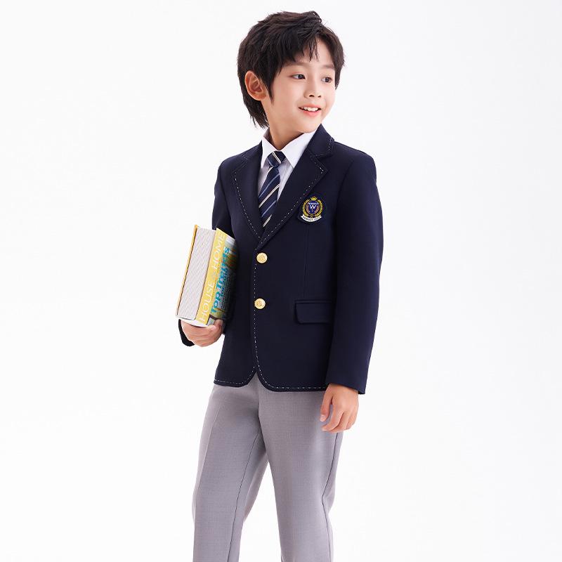 British Style Kindergarten Uniforms: Children's Formal Suit Jackets for Boys and Girls