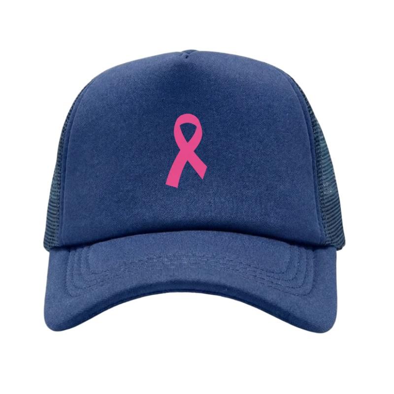 Pink Ribbon Printed Adjustable Baseball Cap Classic Snapback Dad Hat Breathable Mesh Hat Golf Fishing Outdoor Sun Cap
