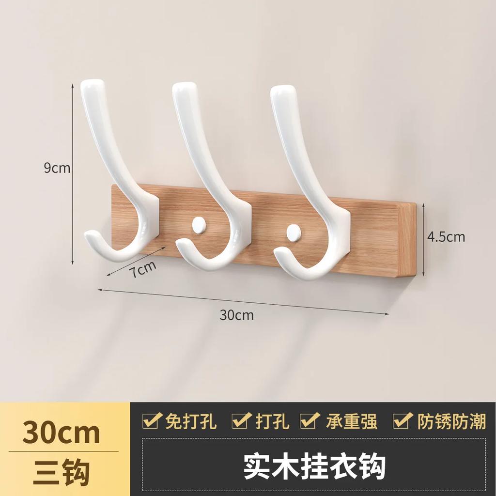 Houten Kapstok MuurhakenMuurhaken voor Keuken Badkamer Hal Handdoek Sleutel Accessoires Creatieve Decoratieve Muuropberg