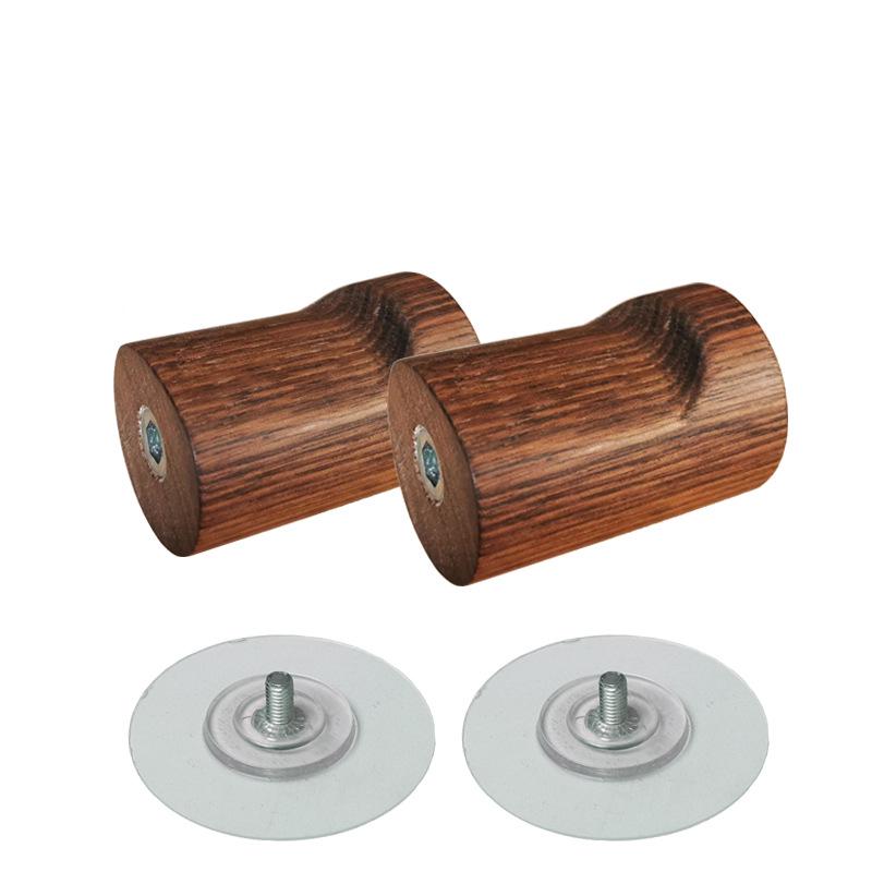 Nordic Solid Wood No-Drill Coat Hook for Wall, Bathroom, Bedroom, or Behind Door.