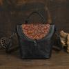 Chinese Style Handmade Retro Leather Shoulder Bag Versatile Large Capacity Women's Handbag