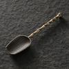 Kung Fu tea, copper alloy tea, tea dial, tea ceremony six gentlemen solid wood, tea tool teaspoon, tea shovel teaspoon