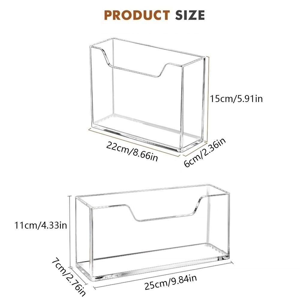 Akrylový držák na ubrousky Průhledný držák na ručníky Vodotěsný Dávkovač kapesníčků Koupelna