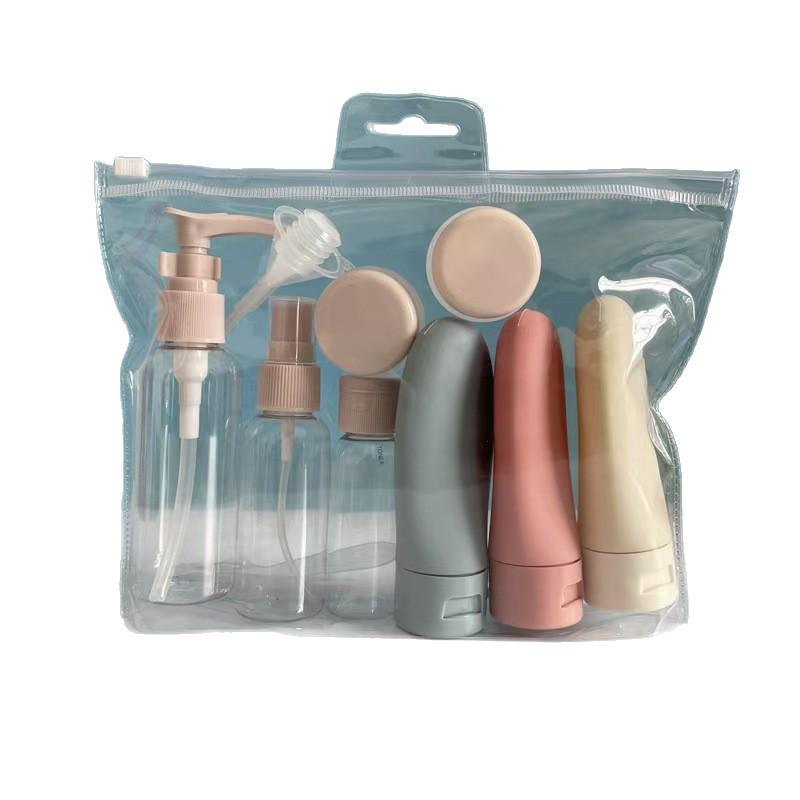 Travel-Size Refillable Bottle Set: 11-Piece Portable Shampoo, Shower Gel, Makeup, Lotion, and Spray Containers