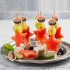 100Pcs Hamburger Garnish Bamboo Sticks Disposable Fruit Sticks Food Picks Sandwich Decor Bento Accessories Party Buffet Fork