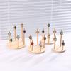 Home Organizer Wood Ring Display Stand Modern Retro Bangle Storage Tray Space Saving Decorative Ring Storage Rack Cabinet