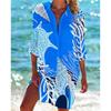 Women's Bikini Cover Up Shirt Swimwear Cardigan Printed Vacation Beach Sexy And Stylish Beachwear Ideal For Summer Pool And Beach Activities