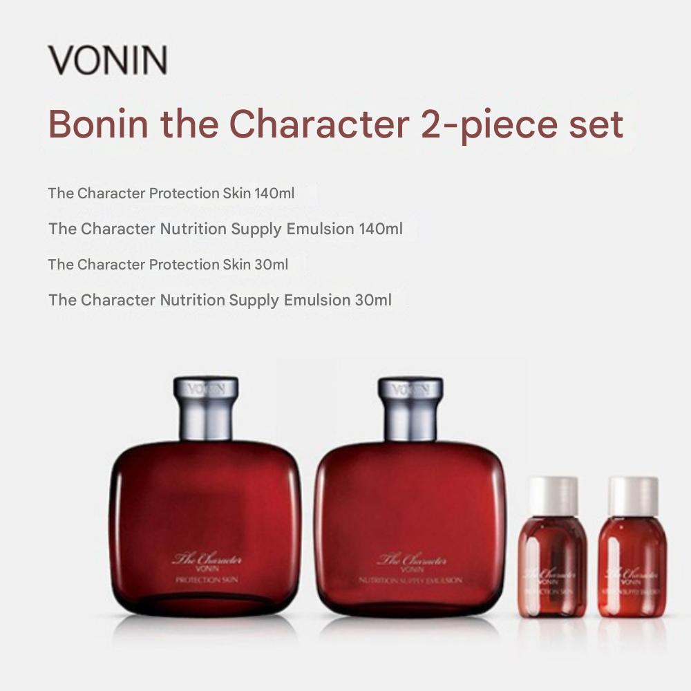 Vonin Men's The Character Basic 4-piece Set (Skin 140ml+30ml+Emulsion 140ml+30ml)