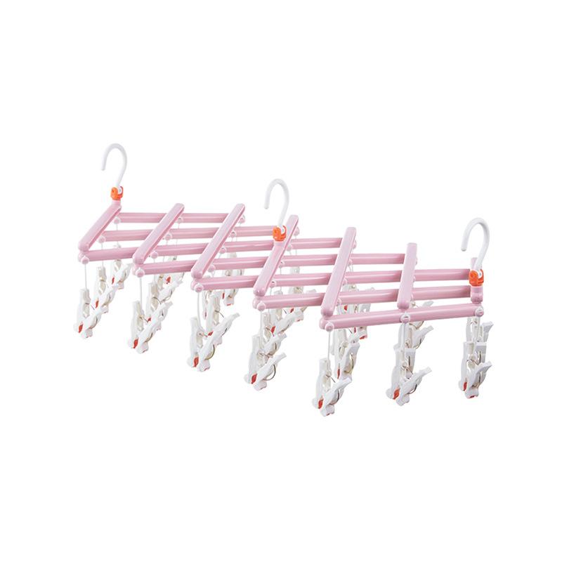 Plastic Sock Drying Rack Multi-Purpose Laundry Clamp Clothesline Holder Home Organization Bedroom Storage Rack for Socks