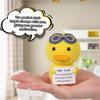 New Positive Duck Cute Wool Yarn Knitting Doll With Card Funny Handmade Crochet Duck Doll Christmas Gift Home Room Decoration