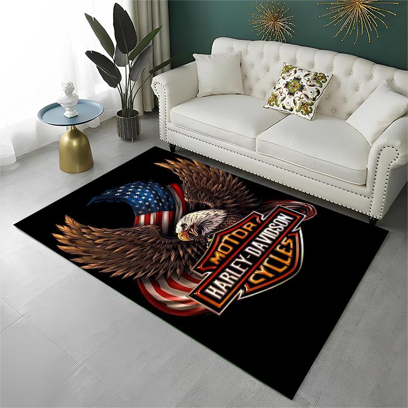 

Classic H-Harleys Racing Moto Carpet Rug for Playroom Bedroom Living Room Sofa Home Decor,kid Game Area Rug Non-slip Floor Mat 40x60cm
