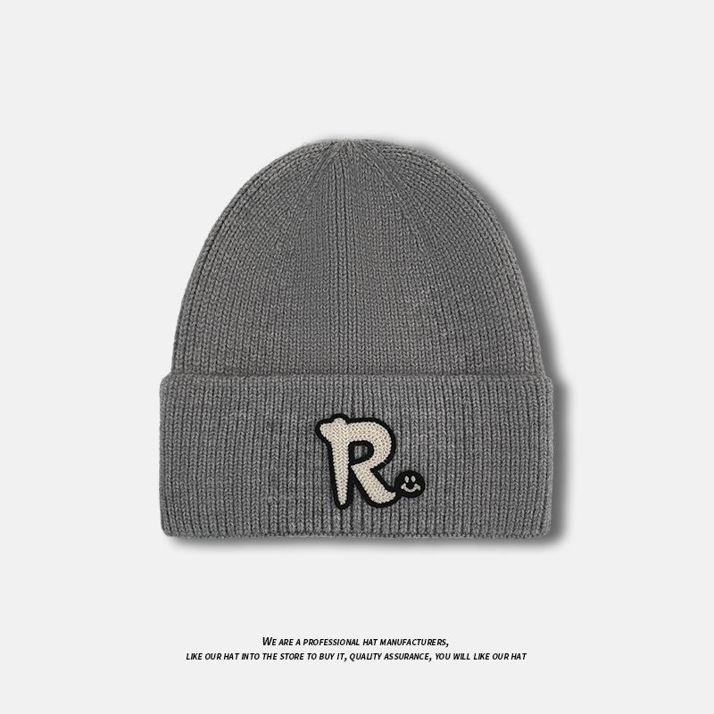 Autumn and Winter Hats for Women Warm Ear Protection Pullover Knitted Woolen Hats Casual and Versatile Baotou Cold Hats for Men