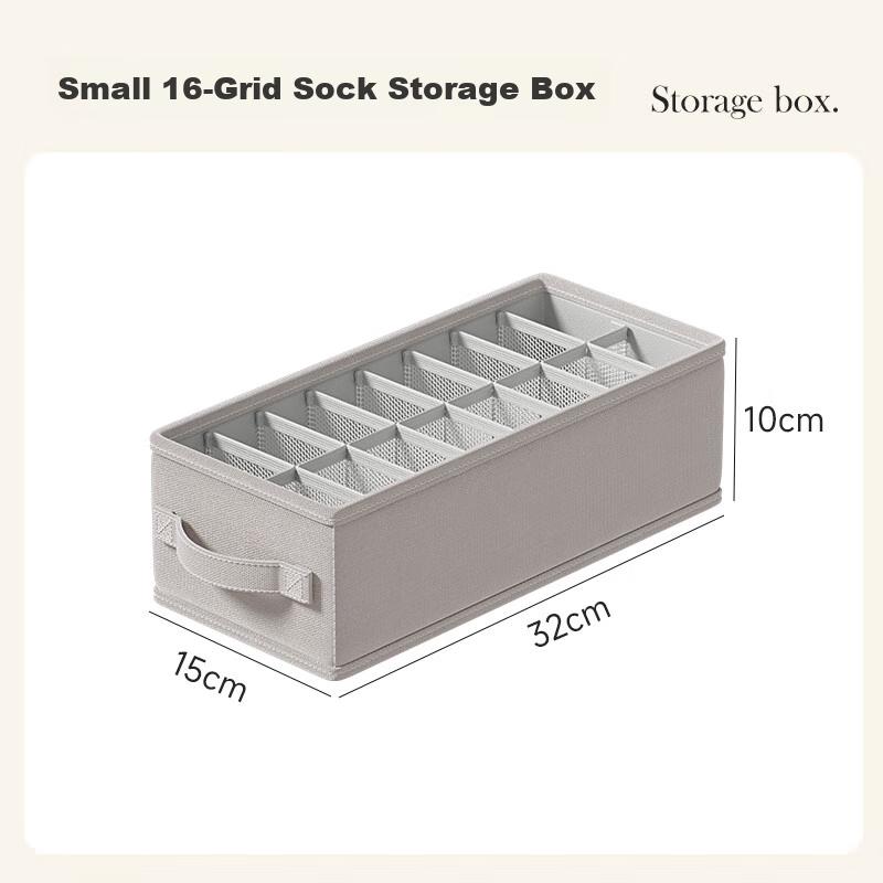 Underwear Storage Box, Bra And Sock Organizer, Panty Compartment Box, Home Closet Divider Storage Container, Small Size, 16 Compartments