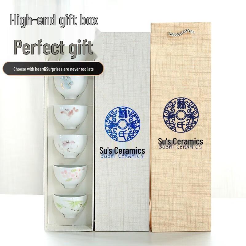 

Hand-painted Floral Thin Porcelain Kung Fu Teacup