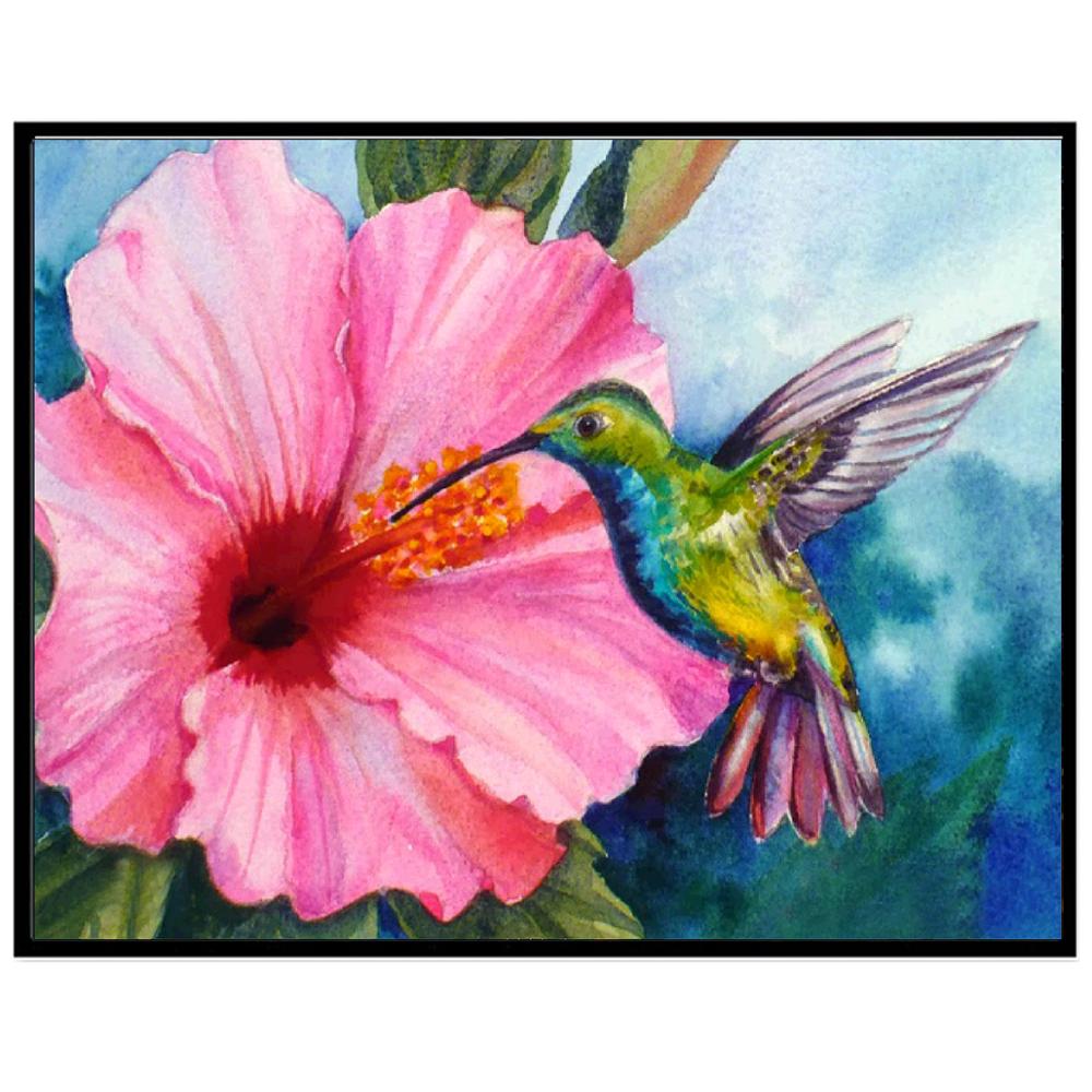 5D Diamantové malování Váza s růžemi DIY Dekorativní diamantové malování Pták Květina Křížková výšivka Zahrada Diamantová výšivka Domácí dekorace