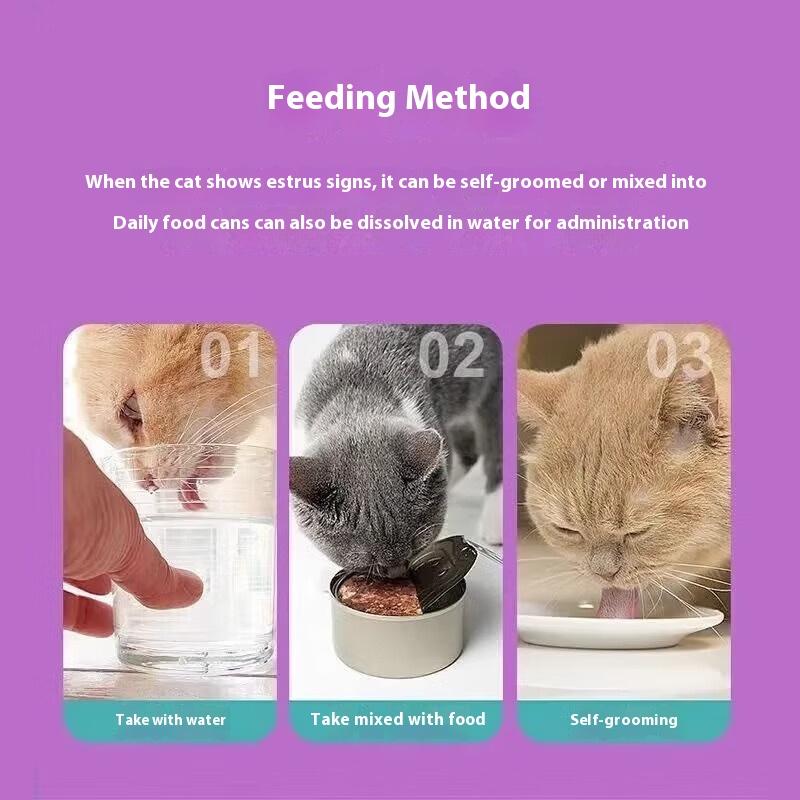 50ML Cat Heat Suppressant - For Male & Female Cats: Stops Excessive Meowing, Spraying, and Heat-Related Behaviors