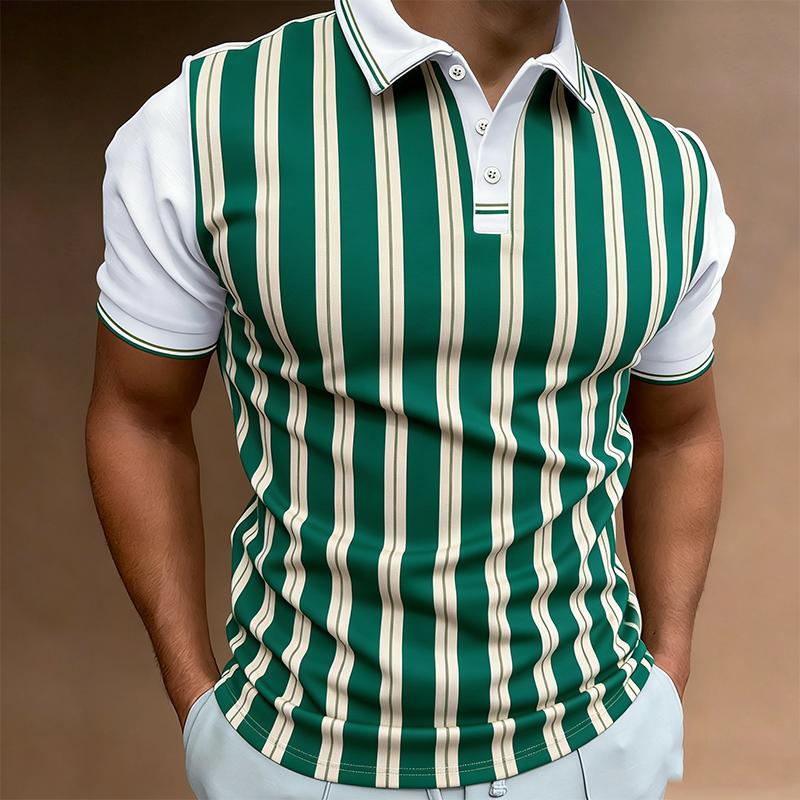 Мужские Поло Бизнес-Кэжуал Приталенные Короткий Рукав Однотонные Футболки Бизнес-Кэжуал Повседневные Пляжные S
