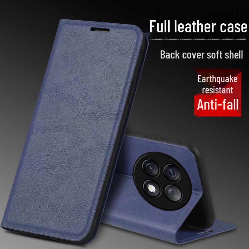 Leather Flip Stand Case for Huawei Enjoy 90 Pro Max/90 Plus - Full Coverage, Anti-Drop Protection