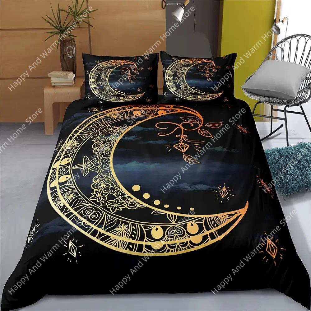 Hamsa Hplus Beding Set Boho Mplusala Soft Duvet Cover Set Black Gold Bohemia Bed Linen Set Fatima Hplus Bed Linen Lucky Hplus Comfortable Quilt Cover