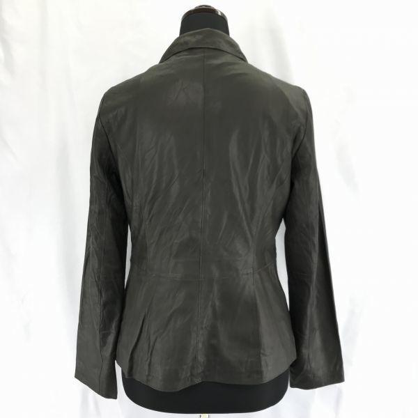 ANTEPRIMA Lamm läderjacka Enkel 3-knapp Rak manschett Grå M(BEGAGNAD)