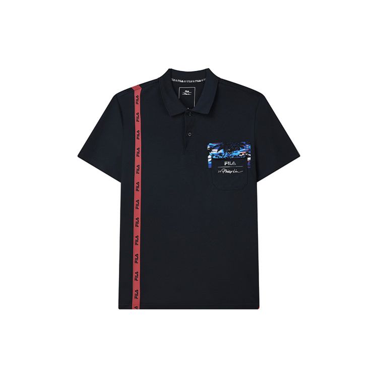 

Повседневная рубашка-поло с принтом 3.1 Phillip Lim X Fila, мужские топы Legend-Blue F11M126104F-NV