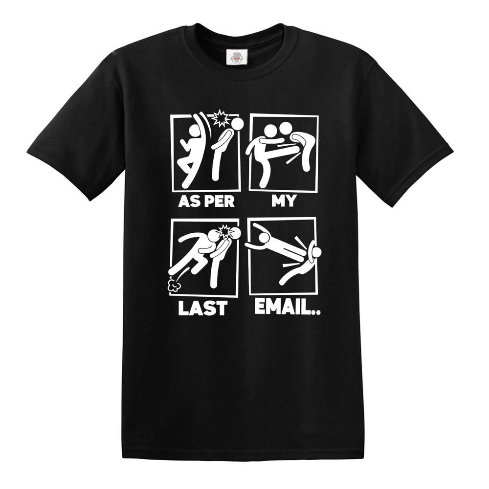 PER MY LAST EMAIL FUNNY FIGHTING STICK Unisexs TSHIRT FUNNY TOP TEE