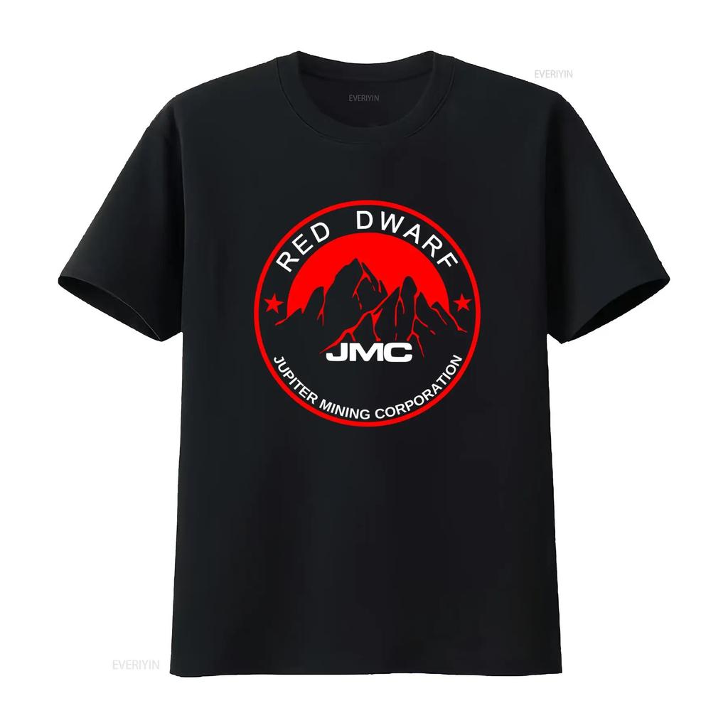Red Dwarf Jupiter Mining Corporation Logo T Shirt Funny Sci Fi Vintage Washed Versatile Designer Clothes Soft Stretched