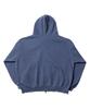 Ten Past Seven Vintage Washed Pigment Zip-Up Hoodie - Denim