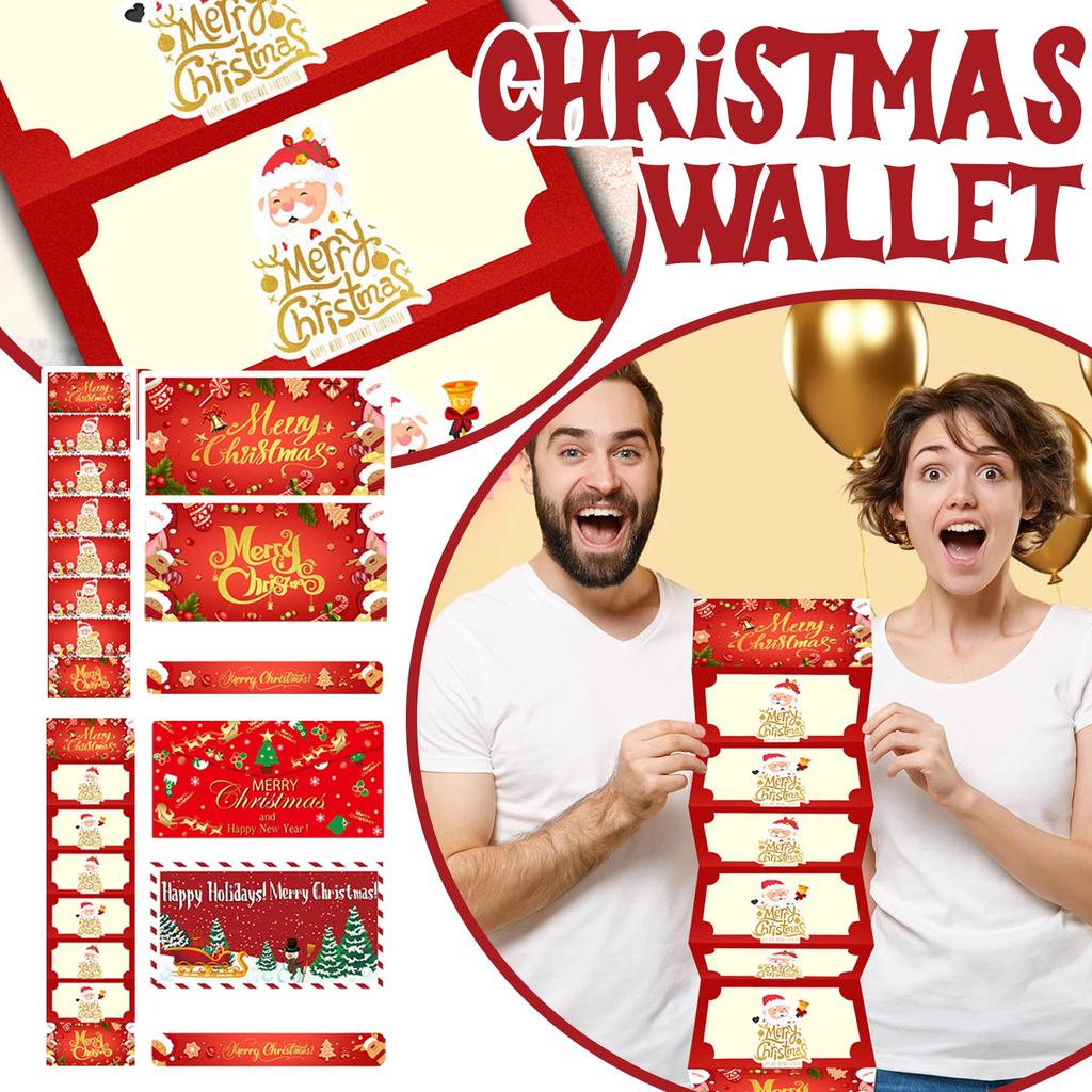 Red Envelope Christmas Surprise Party Money Box Gift Card Surprise Red Christmas Paper Folding Red Envelope.