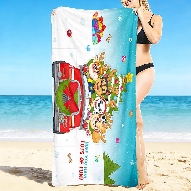 1Pc Christmas Fun Friends Beach Towel Quick Dry Multiuse For Beach Pool Gym Yoga Home Travel Christmas Halloween Xmas Gift S1324