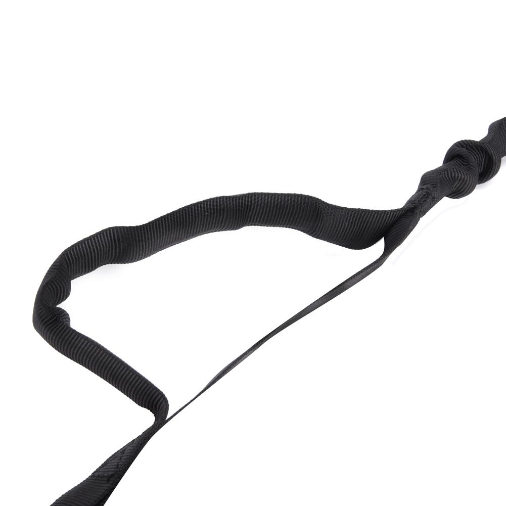 Taktyczny nylonowy treningowy elastyczny smycz dla psa do chodzenia, kempingu czarny