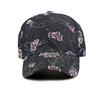 Women Jacquard Flower Cap Outdoor Sun Hat Denim Baseball Cap