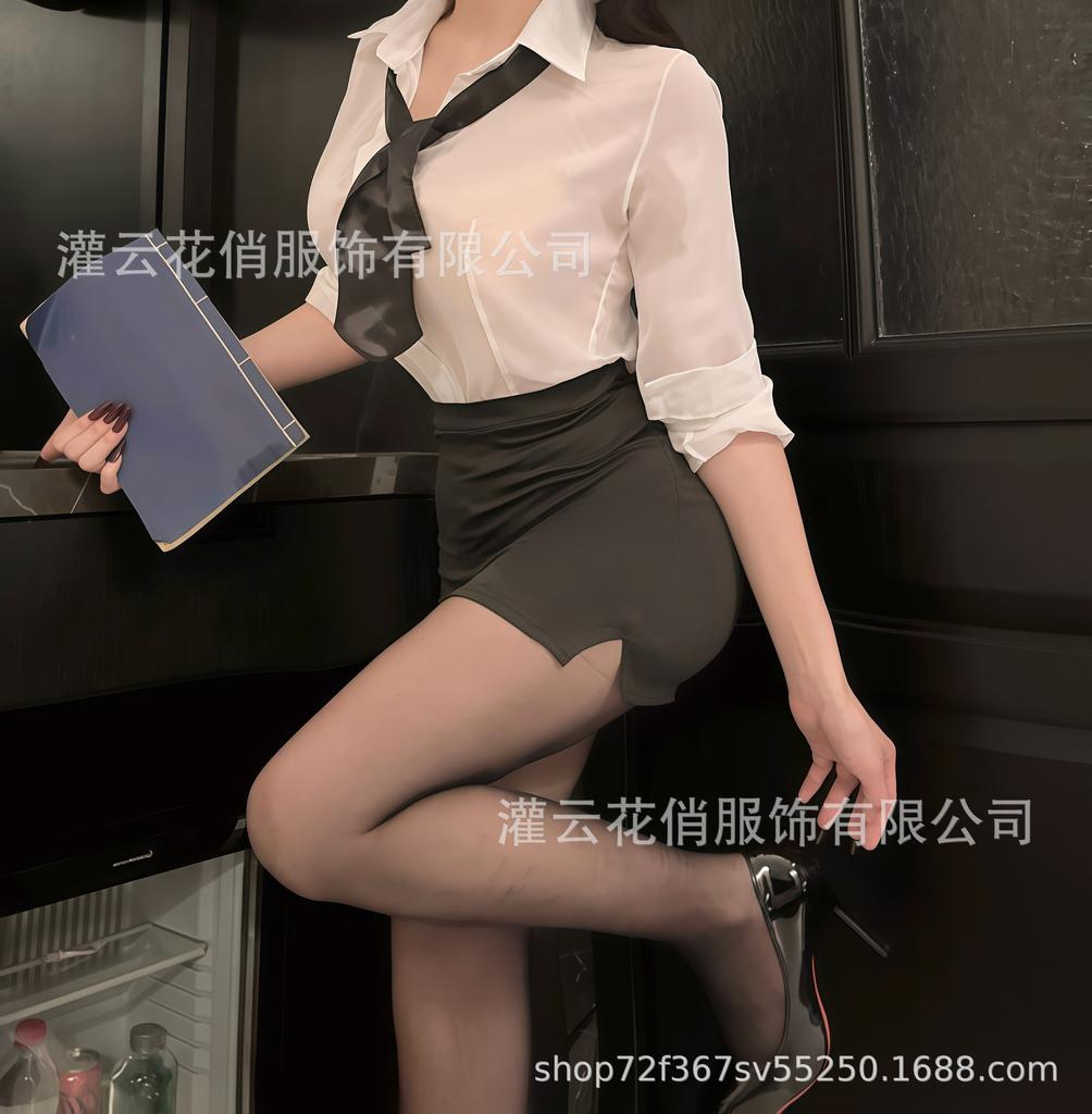 Sexy new sex underwear women's tight-fitting buttocks female secretary sex uniform temptation perspective suit underwear