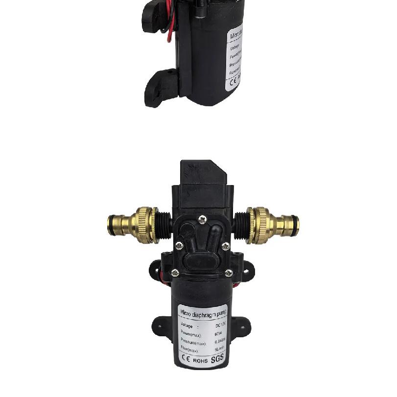 High Pressure Diaphragm Pump Mini Electric Self-priming Pump Water Washing Machine Pesticide Spraying,DC12V 120PSI 60W 5L/Min