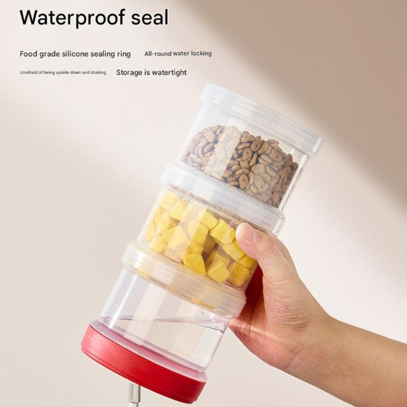 Portable Multi Layer Pet Food Organiser for Dog and Cats Travel Friendly Designs Sauce Bottle Seasoning Box