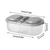 Flip Crisper Double-compartment Covered Storage Box Kitchen Food Grains Sealed Jar Spice Storage Box Sealed Fruit Crisper