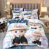 Cartoon Cute Labub 3D Printed Quilt Cover Three-Piece Set Student Dormitory Bedding Four-Piece Set