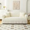 Jacquard Ruffle Edge Sofa Cover - Universal Fit for All Seasons