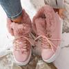 Fall/Winter 2025 New Plus Size Wool Snow Boots Lace-up Thick-soled Round Toe Women