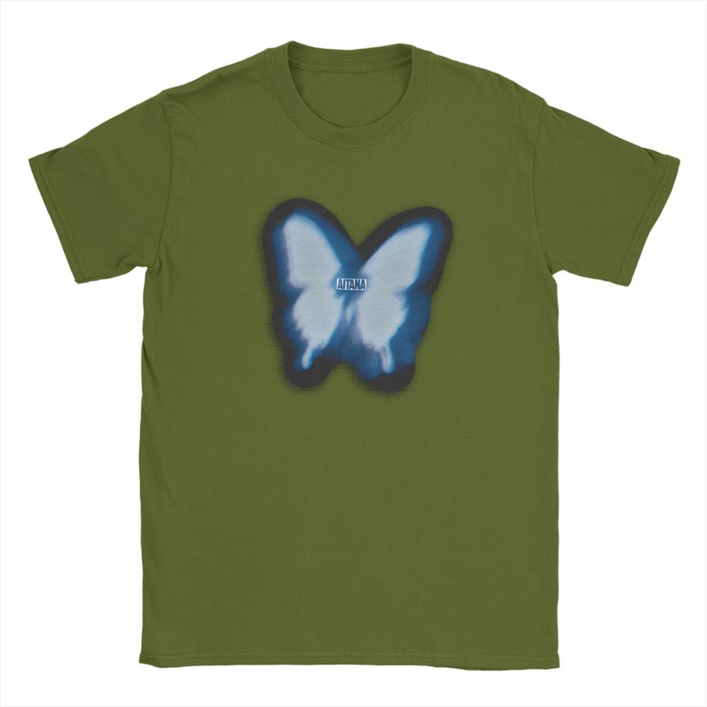 Butterfly Aitana T Shirt Beach  Vintage T Shirts Cotton Hipster Tshirt For Unisex Short Sleeve Print Clothes