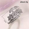 Opening 925 Sterling Silver Niche Design Flower Ring Female Ring for Women Silver Full CZ Statement Ring Cubic Zirconia Open Flower Cocktail Rings