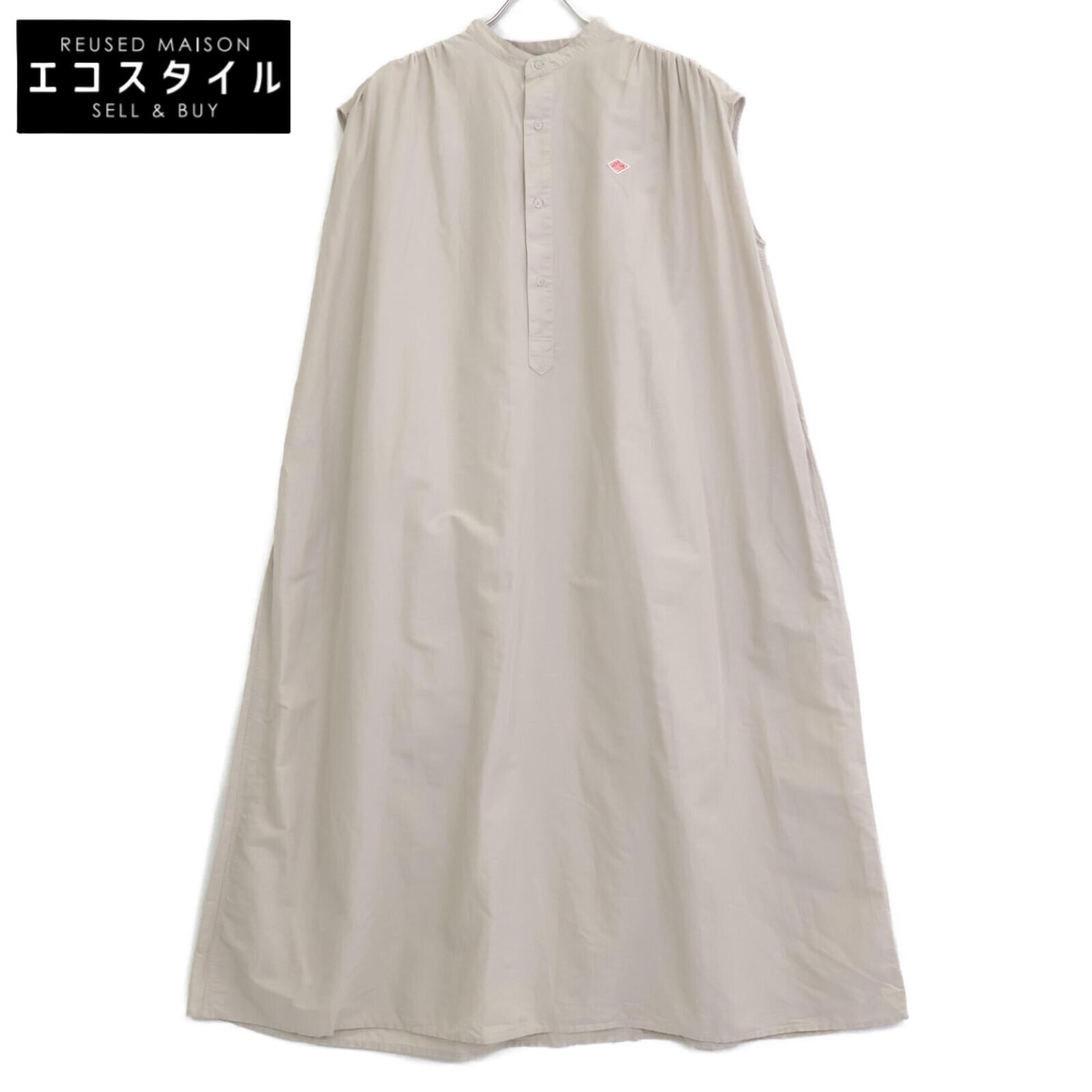 

DANTON DT-B0347 Beige Cotton Linen Slave Sleeveless Dress dress 36 beigeUsed