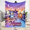Halloween Night Adventure Personalized Text Blanket Gift Personalized Blanket Soft & Cozy Throw For Office Chair Sofa Seaside Nap All-Season Use