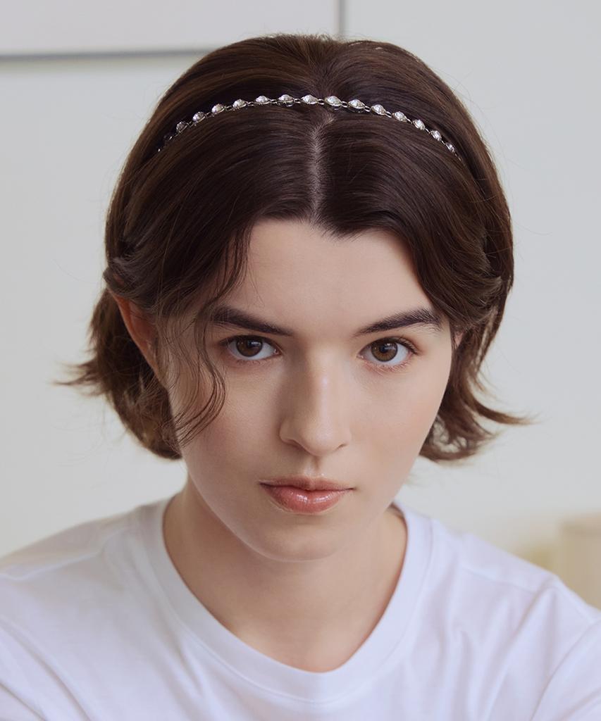 Ice Garden A.508 Round Shape Crystal Embellished Hair Band