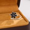 New Retro Lotus Simple Ethnic 925 Sterling Silver Jewelry Temperament Flower Lotus Opening Rings    R107