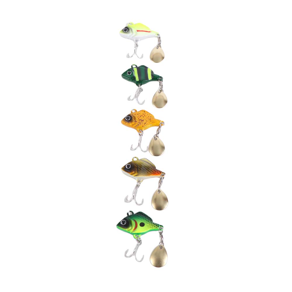 5pcs with Box Fishing Lures Kit Rotating Glitter Fishing Lures Hooks Sea Equipment