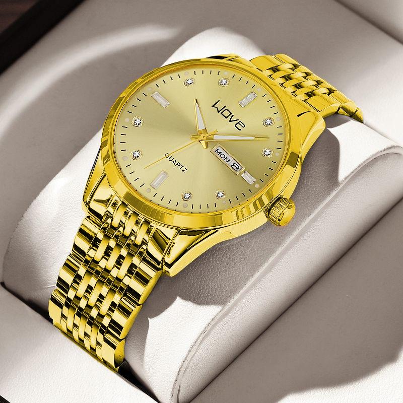 Men'S Ultra-Thin Watch Waterproof Luminous Calendar Quartz Watch