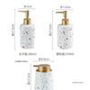 Keramik Tragbare Seifenspender Handwaschflasche Terrazzo-Muster Lotionflasche Seifenflasche Badezimmer-Seifenspender